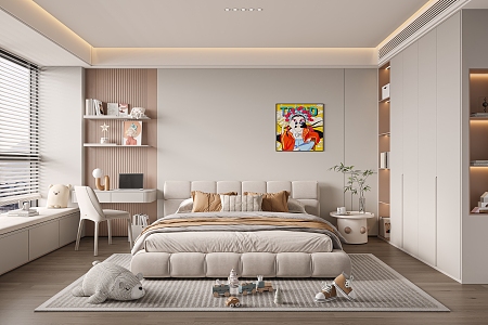 Modern Girls Children's Room 3d model