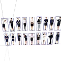 Group of Professional Women in Business Attire with Diverse Standing Poses
