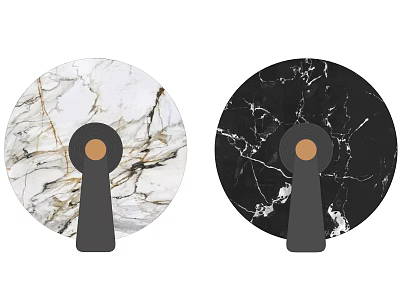 Elegant Modern Round Wall Lamps With White And Black Marble Texture Design 3d model