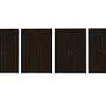 Four Dark Brown Wooden Double Doors with Gold Accents in Classic Design Style