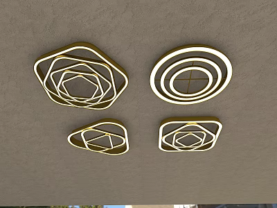 Light Luxury Ceiling Lamps Metal Ceiling Lamp 3d model