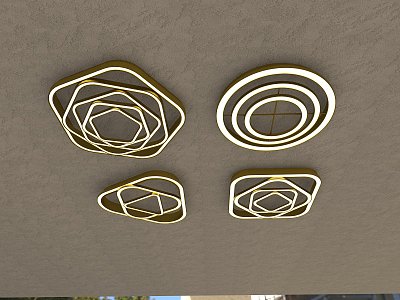 Light Luxury Ceiling Lamps Metal Ceiling Lamp 3d model