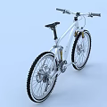 White Mountain Bike with Modern Frame Large Knobby Tires and Suspension