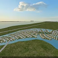 Scenic Waterfront Detached Villas Community With Radial Layout And Green Surroundings