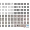 Modern switch switch panel combination socket switch socket combination access card but telephone network socket light combination 3d model