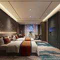 Elegant Modern Hotel Room Interior With Brown Wooden Furniture Sofa Coffee Table Desk And Carpet