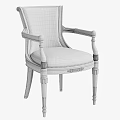 Classic Accent Chair with Orange Upholstery and Black Ornate Frame Details