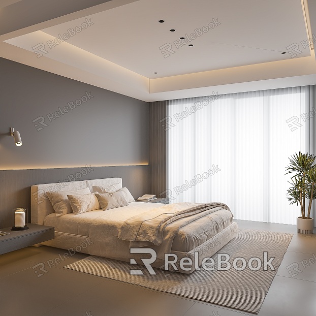 Bedroom Cream Style Bedroom Italian Style Bedroom Minimalist Bedroom Nordic Style Bedroom Wardrobe Double Bed model