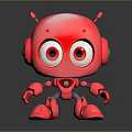 Industrial Robot Single Wheel Robot Double Wheel Robot Assistant Small Robot 3d model