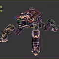 Robot Spider Robot Mecha Spider Science Fiction Spider Mechanical Spider Battery Spider Tower Defense 3d model