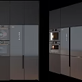 Modern Custom Cabinet High Cabinet Refrigerator 3d model