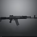 Modern Tactical Assault Rifle With Picatinny Rail Long Barrel And Detachable Magazine