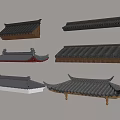 Traditional Chinese Storefront Designs With Various Tile Roofs And Decorative Eaves