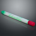 Laboratory Sampling Device With Green Body And Red Cap For Medical Testing