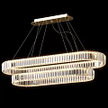 Modern Crystal Chandelier Featuring Multiple Circular Rings For Elegant Interior Lighting 3d model