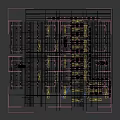 Organized Industrial Warehouse Storage With Blue Metal Shelves And Cardboard Boxes
