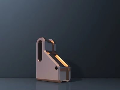 Modern Metallic Decorative Light With Unique Geometric Design And Warm Glow 3d model