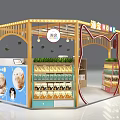 Colorful Pet Store In Mall With Cat Ear Design And Pet Supplies
