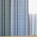 Elegant Gray Curtains With Sheer Panels And Vertical Textured Pleats Design