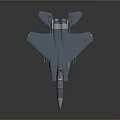 Sleek Modern Blue Fighter Jet with Cockpit Aerodynamic Wings and Reflective Surface