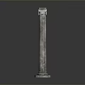 Classical Architectural Column With Ornate Capital And Fluted Marble Shaft