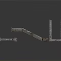 Industrial Steel Structure Equipment With Rustic Metal Brackets And Pipes