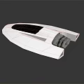 Futuristic White Streamlined Spacecraft Design With Blue Transparent Sections For Space Exploration
