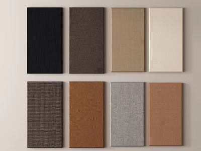 Assorted Colored Decorative Panels With Various Textures For Home Interior Design 3d model
