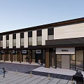 Modern Commercial Street 3d model