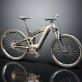 Shiny Modern Electric Bicycle With Metallic Finish Ergonomic Saddle And Wide Mountain Bike Tires