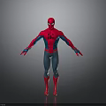 Spider Man Character In Red And Blue Costume With Chest Spider Logo And Outstretched Arms