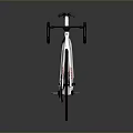 TREK White Road Bike With Sleek Design Black Handlebars And Red Accents