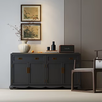 New Chinese-style Entrance Cabinet Chinese-style Entrance Cabinet New Chinese-style Middle Ancient Entrance Cabinet 3d model