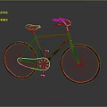 Vintage Red Bicycle With Brown Leather Seat Black Handlebars And Classic Frame