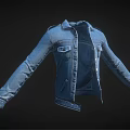 Casual Denim Jacket With Open Front Pockets And Classic Style