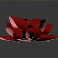 Elegant Shiny Red Decorative Bow With Glossy Ribbon For Gift Decoration