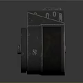 Tactical Military Weapon Ammunition Black Metal Cylindrical Shell Design Details