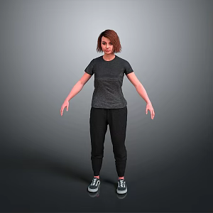 Woman Female Beauty Female Youth Girl Female Character Girl Realistic Woman 3d model