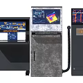 Modern Public Utility Equipment With Control Panels Display Screens And Data Visualization 3d model