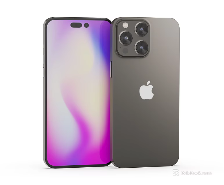 Latest iPhone Smartphone With Colorful Gradient Display And Triple Camera Design 3d model 