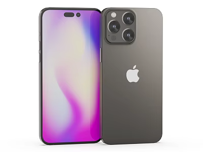 Latest iPhone Smartphone With Colorful Gradient Display And Triple Camera Design 3d model