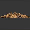 Pile of Brown Whole Almonds with Natural Texture and Nutty Look
