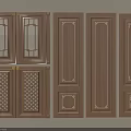 Classic Wooden Wardrobe Doors With Various Decorative Panel And Glass Designs