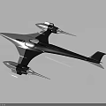 Futuristic Aerodynamic Spacecraft With Sleek Wings And Silver Black Design For Space Exploration