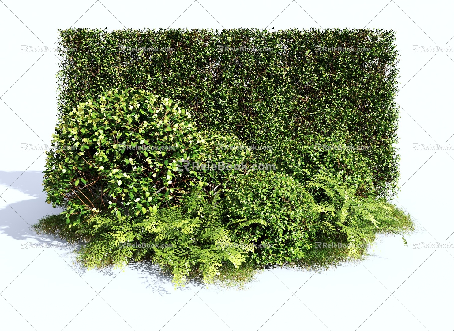 Modern Shrubs Shrubs Green Planting Shrubs Plants Pile Landscape Trees 3d model