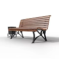 Wooden Outdoor Benches With Metal Legs For Park Garden Patio Seating
