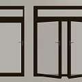 modern window casement window floor to ceiling window balcony window 3d model