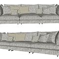 Modern three-seat sofa 3d model