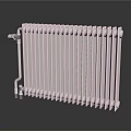 White Electric Radiator for Home Heating with Multiple Fins and Energy Efficient Design
