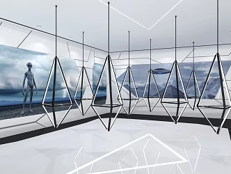 Modern Exhibition Hall 3d model